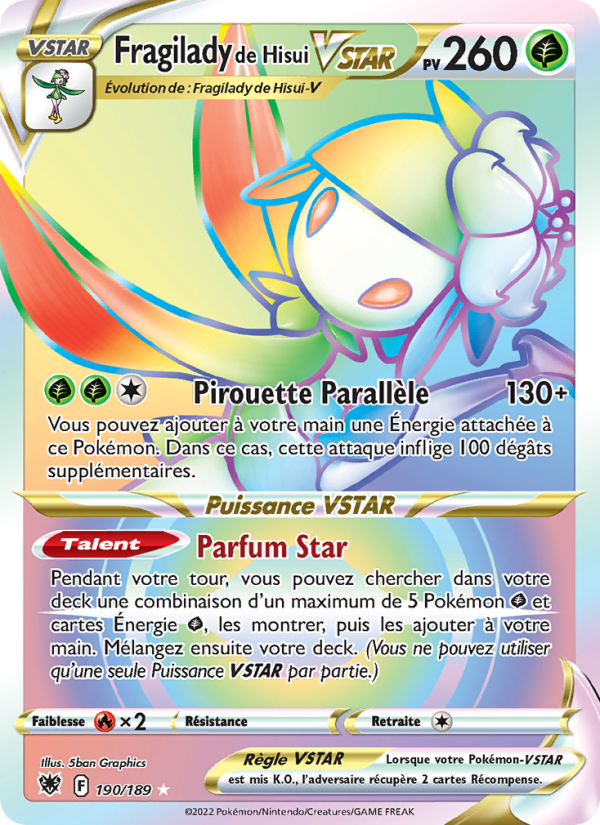 Fragilady de Hisui VSTAR 190 — Astres Radieux (French Pokémon TCG card)