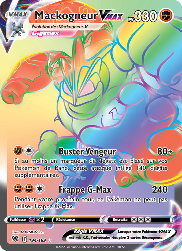 Mackogneur VMAX 194 — Astres Radieux (French Pokémon TCG card)