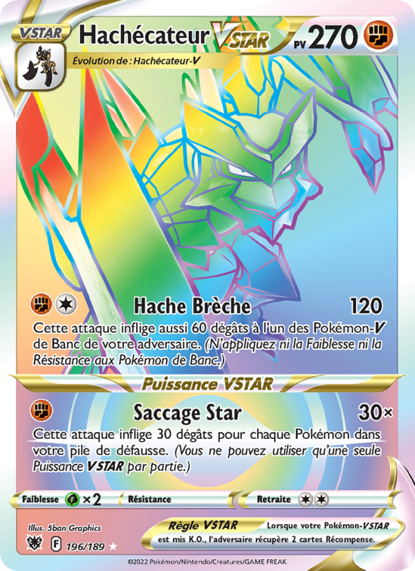 Hachécateur VSTAR 196 — Astres Radieux (French Pokémon TCG card)