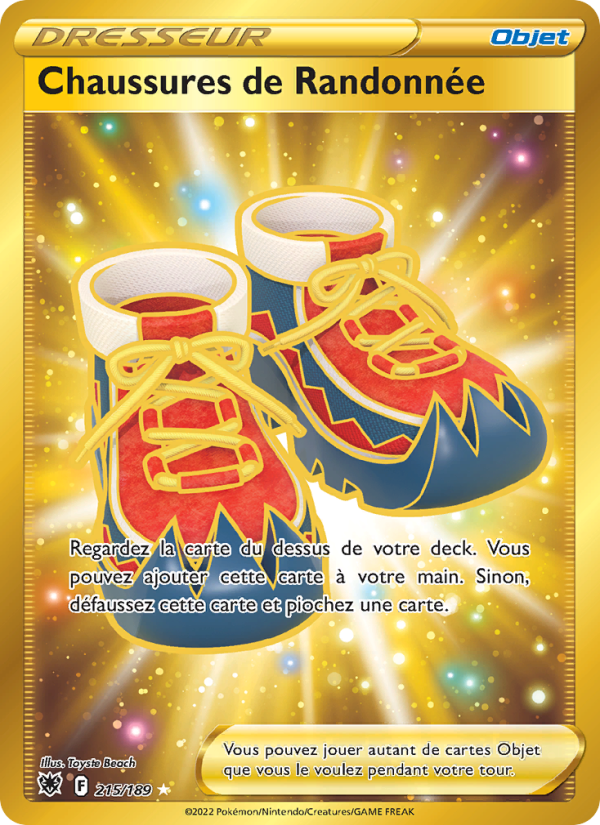 Chaussures de Randonnée 215 — Astres Radieux (French Pokémon TCG card)