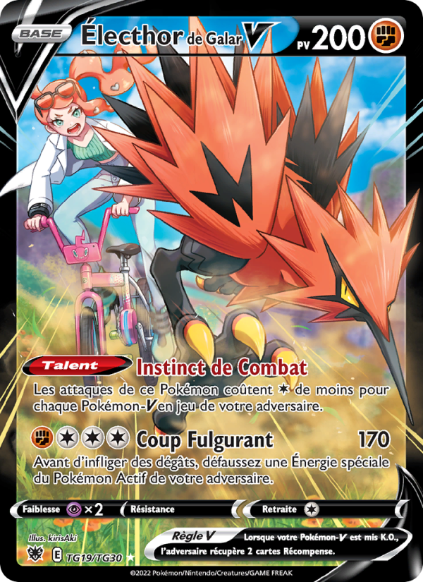 Électhor de Galar V TG19 — Astres Radieux (French Pokémon TCG card)