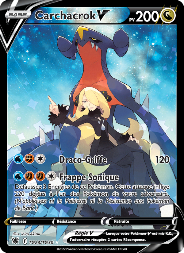 Carchacrok V TG23 — Astres Radieux (French Pokémon TCG card)