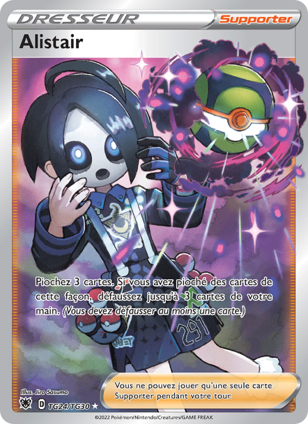 Alistair TG24 — Astres Radieux (French Pokémon TCG card)
