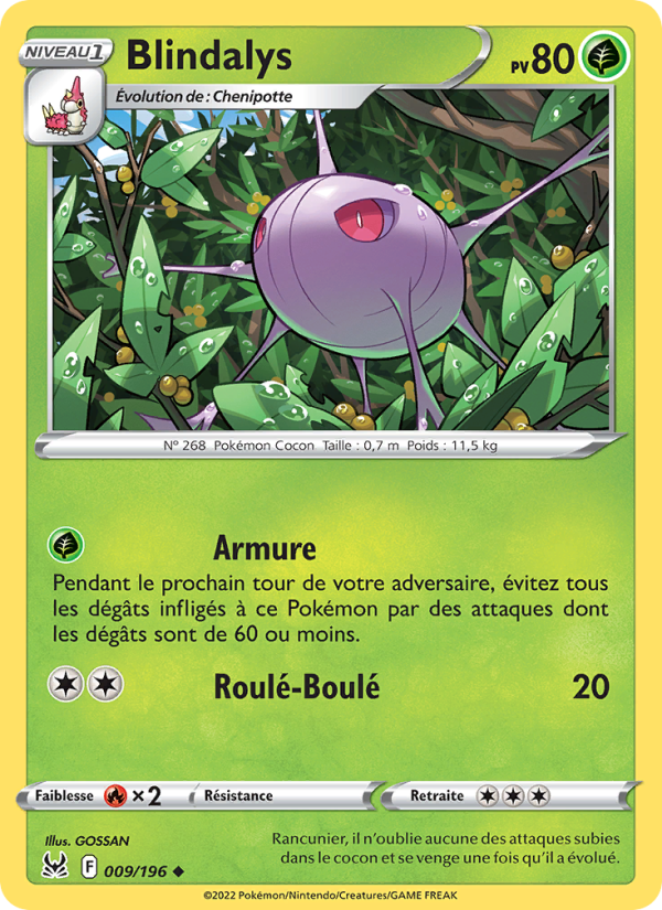 Blindalys 009 — Origine Perdue (French Pokémon TCG card)