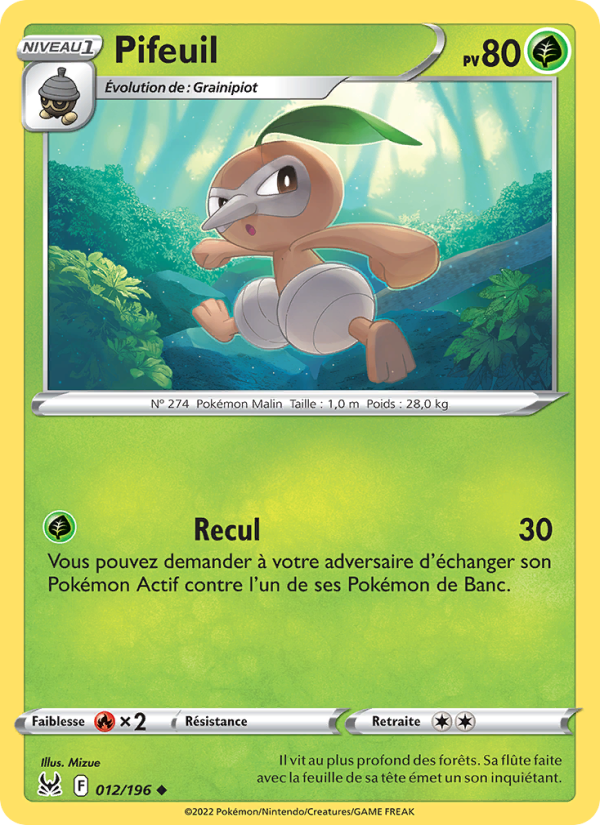 Pifeuil 012 — Origine Perdue (French Pokémon TCG card)
