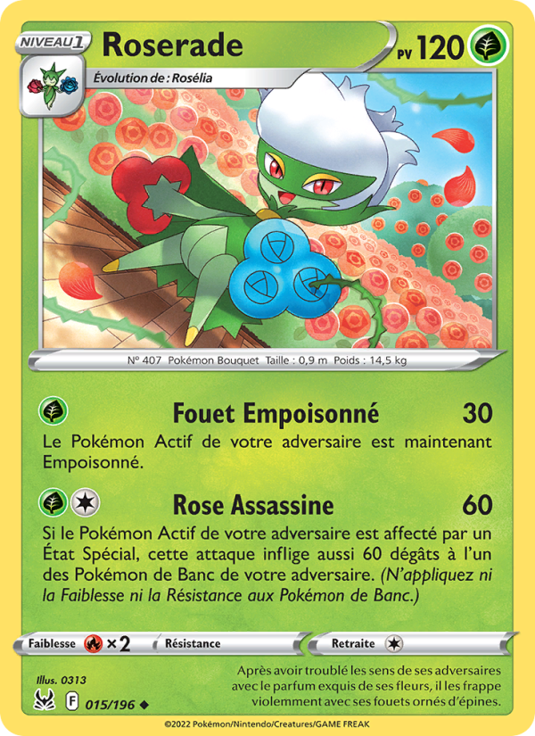 Roserade 015 — Origine Perdue (French Pokémon TCG card)