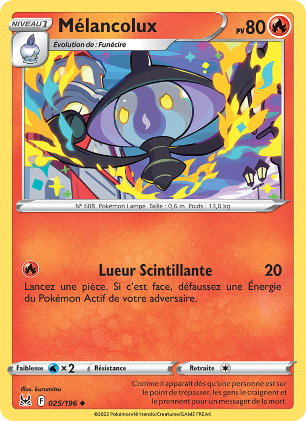 Mélancolux 025 — Origine Perdue (French Pokémon TCG card)