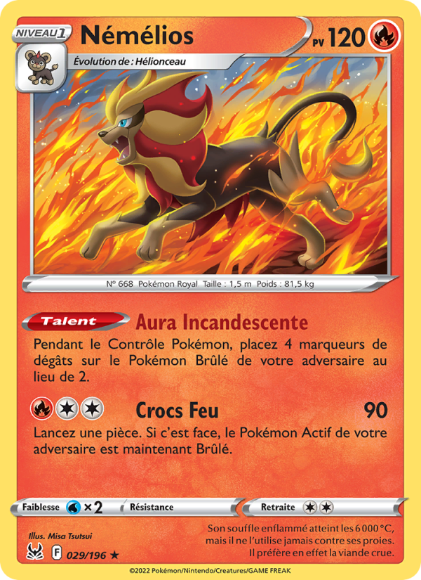 Némélios 029 — Origine Perdue (French Pokémon TCG card)