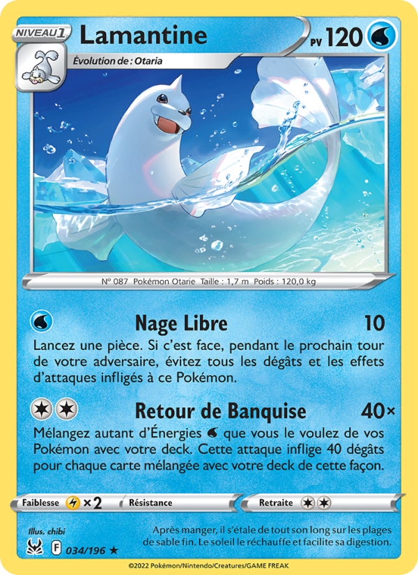 Lamantine 034 — Origine Perdue (French Pokémon TCG card)
