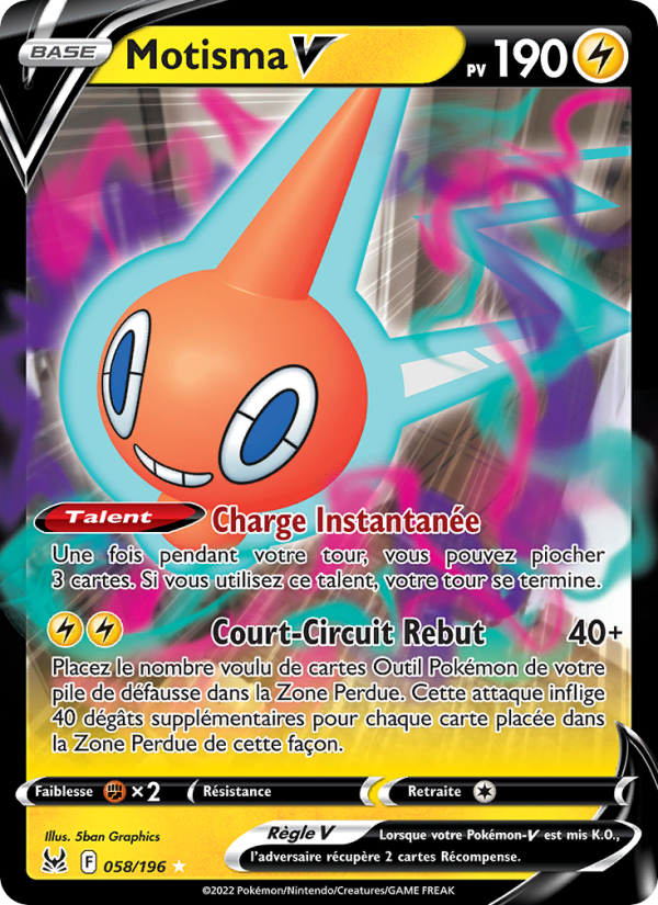 Motisma V 058 — Origine Perdue (French Pokémon TCG card)
