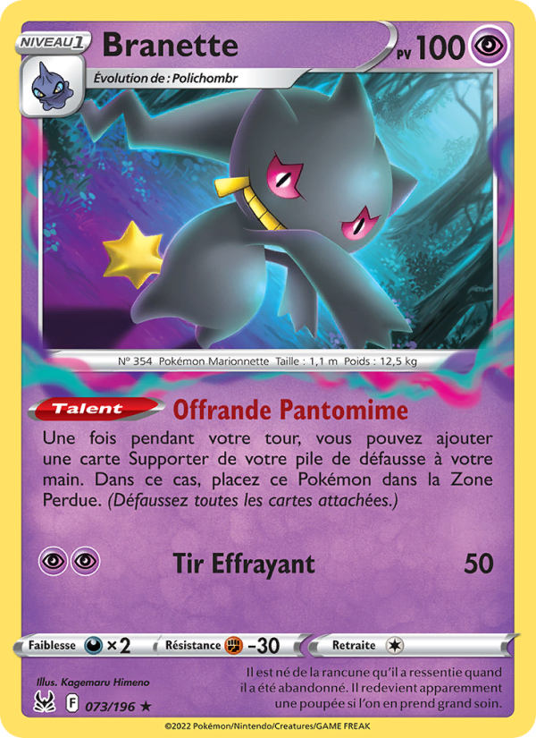 Branette 073 — Origine Perdue (French Pokémon TCG card)