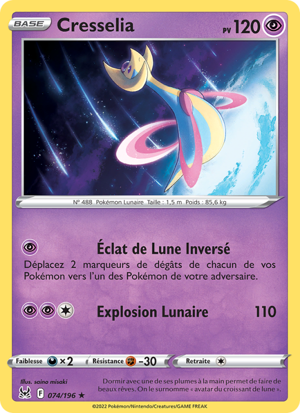 Cresselia 074 — Origine Perdue (French Pokémon TCG card)