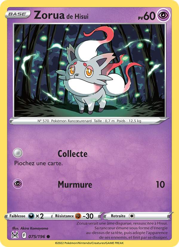 Zorua de Hisui 075 — Origine Perdue (French Pokémon TCG card)