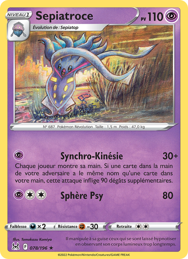 Sepiatroce 078 — Origine Perdue (French Pokémon TCG card)