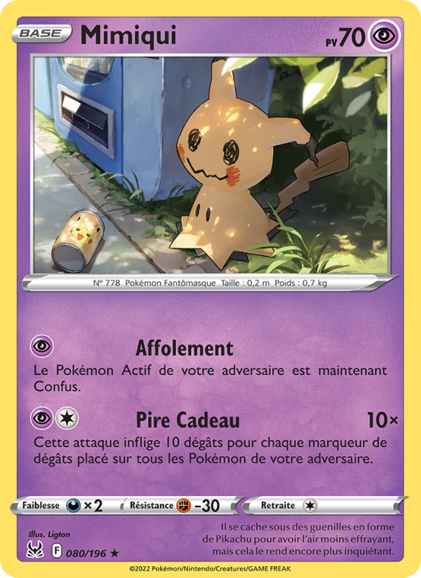 Mimiqui 080 — Origine Perdue (French Pokémon TCG card)