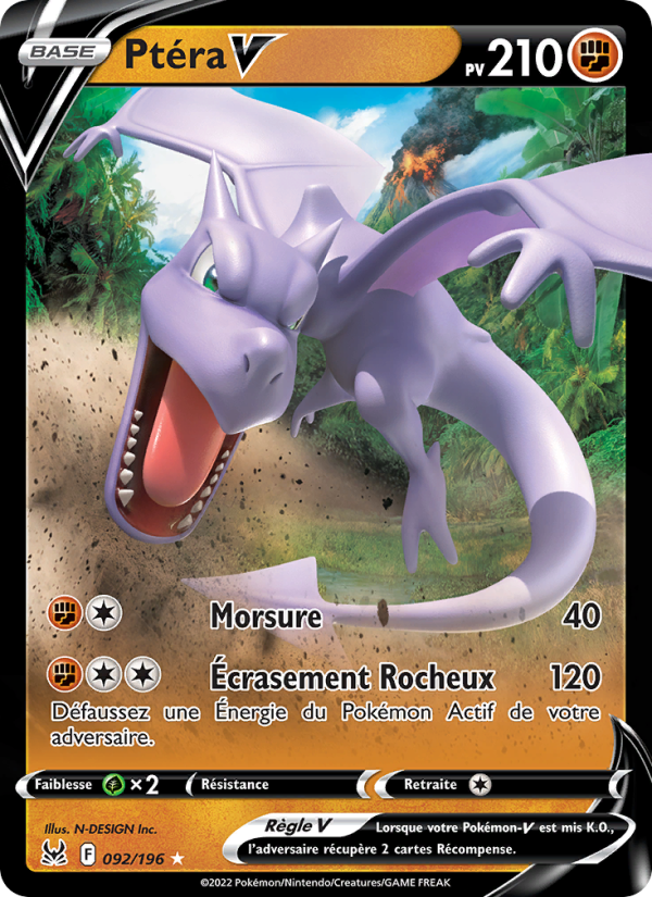 Ptéra V 092 — Origine Perdue (French Pokémon TCG card)