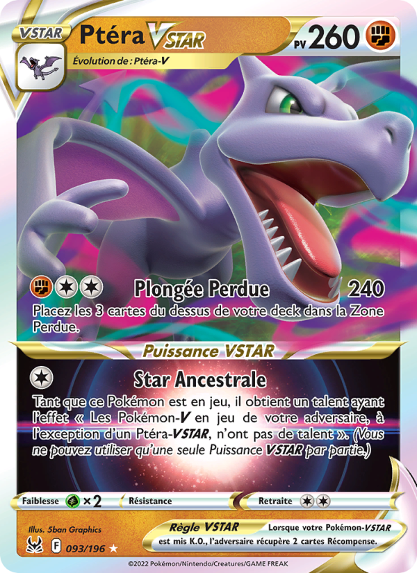 Ptéra VSTAR 093 — Origine Perdue (French Pokémon TCG card)