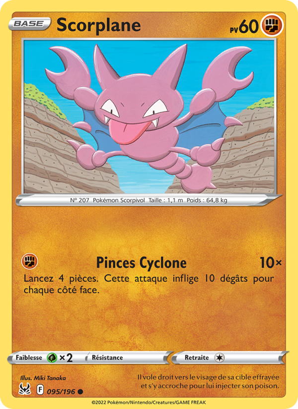 Scorplane 095 — Origine Perdue (French Pokémon TCG card)