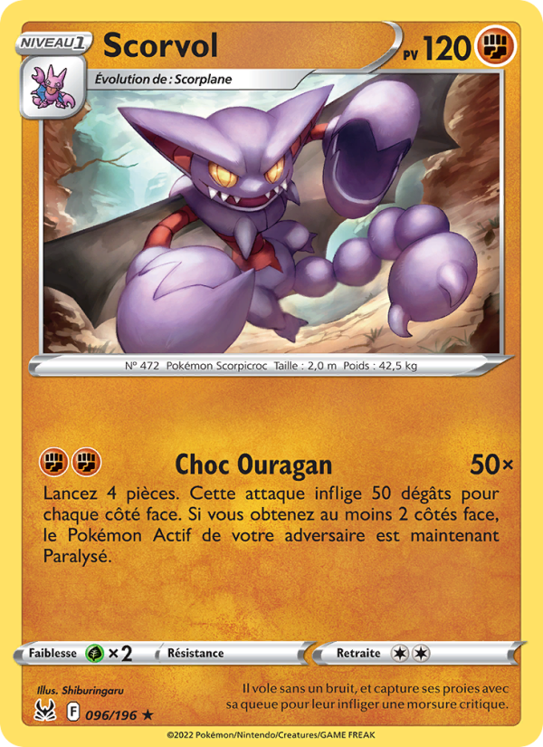 Scorvol 096 — Origine Perdue (French Pokémon TCG card)