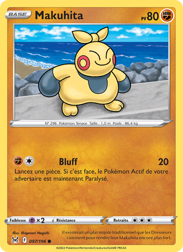 Makuhita 097 — Origine Perdue (French Pokémon TCG card)