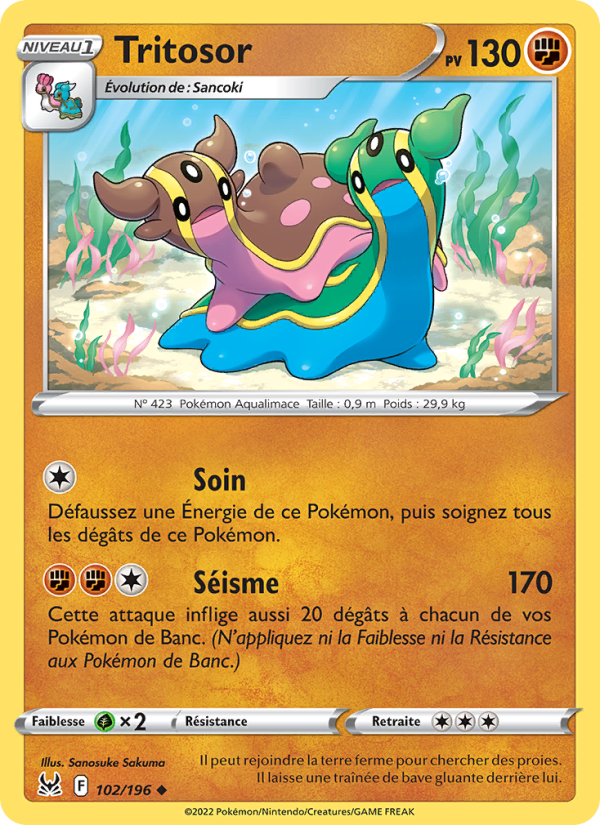 Tritosor 102 — Origine Perdue (French Pokémon TCG card)