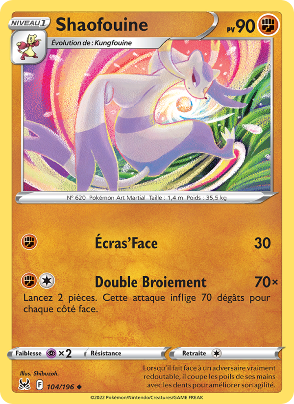 Shaofouine 104 — Origine Perdue (French Pokémon TCG card)