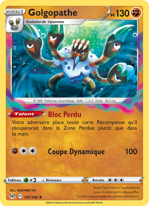 Golgopathe 107 — Origine Perdue (French Pokémon TCG card)