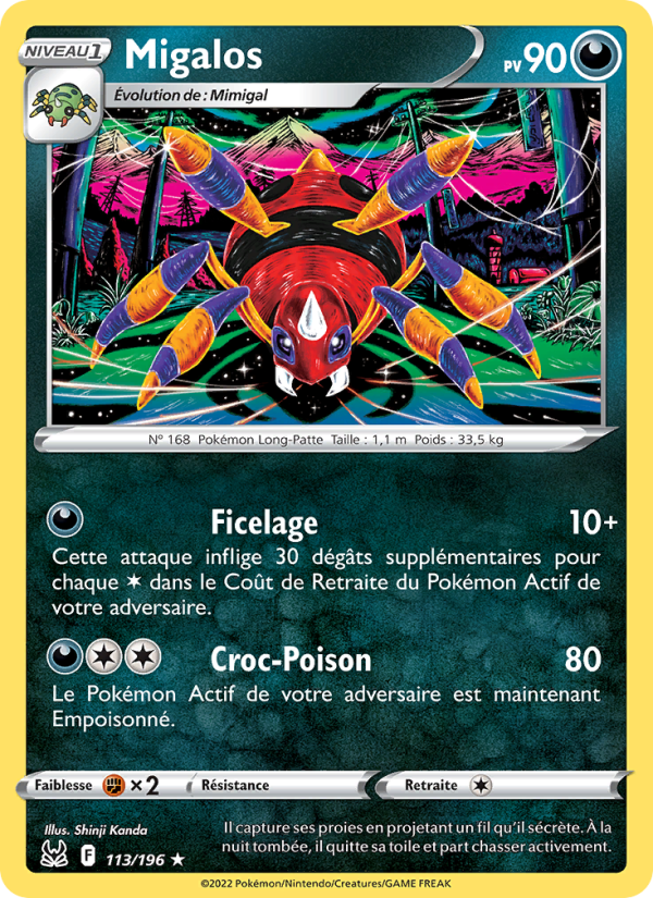 Migalos 113 — Origine Perdue (French Pokémon TCG card)