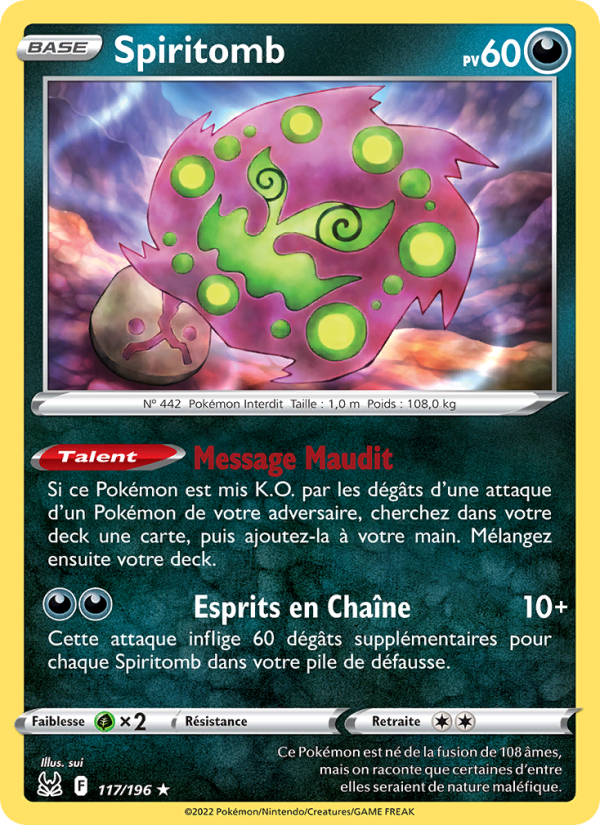 Spiritomb 117 — Origine Perdue (French Pokémon TCG card)
