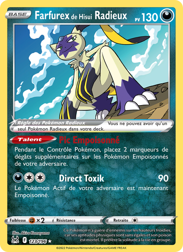Farfurex de Hisui Radieux 123 — Origine Perdue (French Pokémon TCG card)