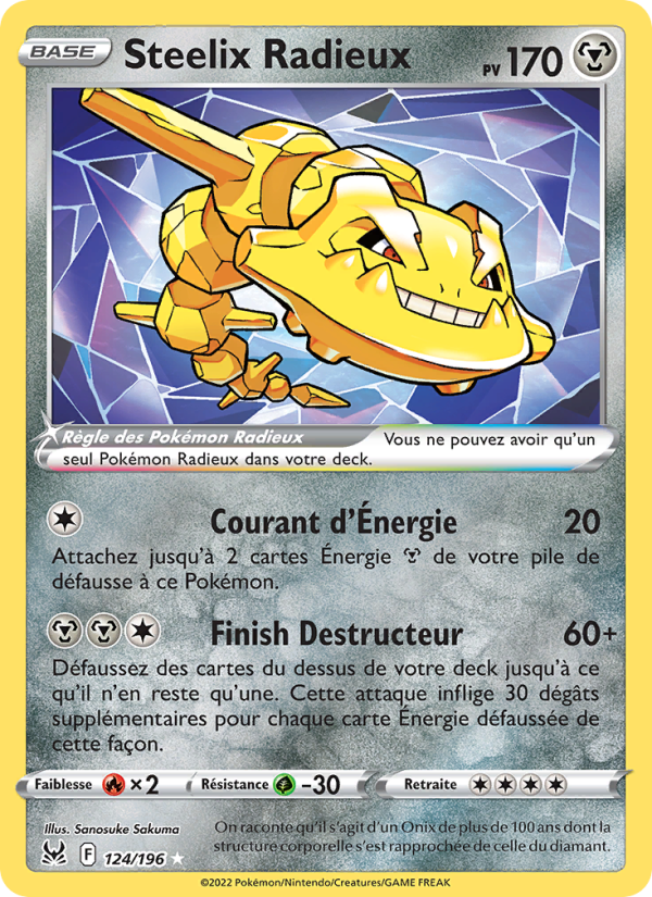 Steelix Radieux 124 — Origine Perdue (French Pokémon TCG card)