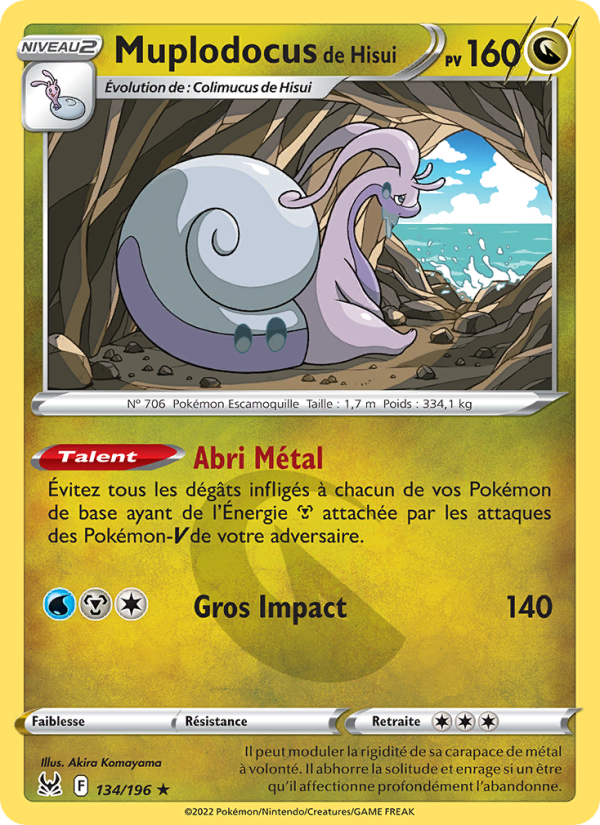 Muplodocus de Hisui 134 — Origine Perdue (French Pokémon TCG card)