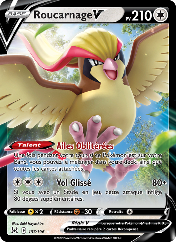 Roucarnage V 137 — Origine Perdue (French Pokémon TCG card)