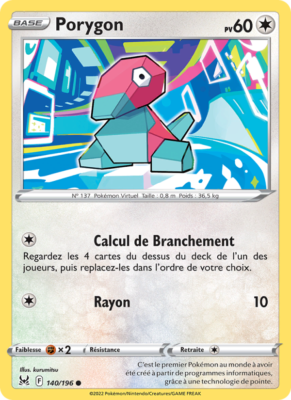 Porygon 140 — Origine Perdue (French Pokémon TCG card)