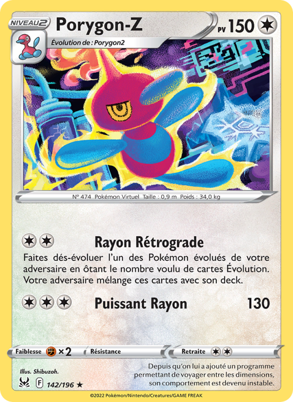 Porygon-Z 142 — Origine Perdue (French Pokémon TCG card)