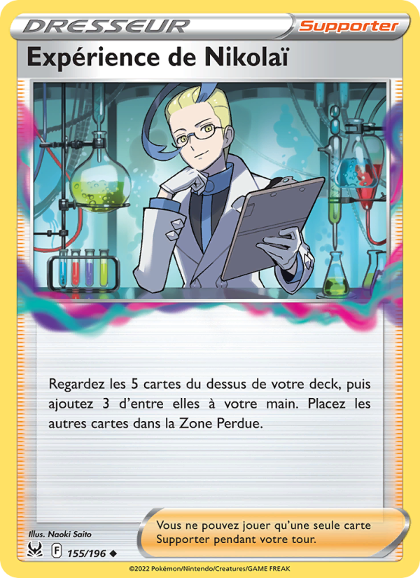 Expérience de Nikolaï 155 — Origine Perdue (French Pokémon TCG card)