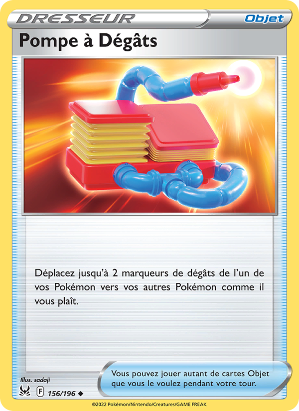 Pompe à Dégâts 156 — Origine Perdue (French Pokémon TCG card)