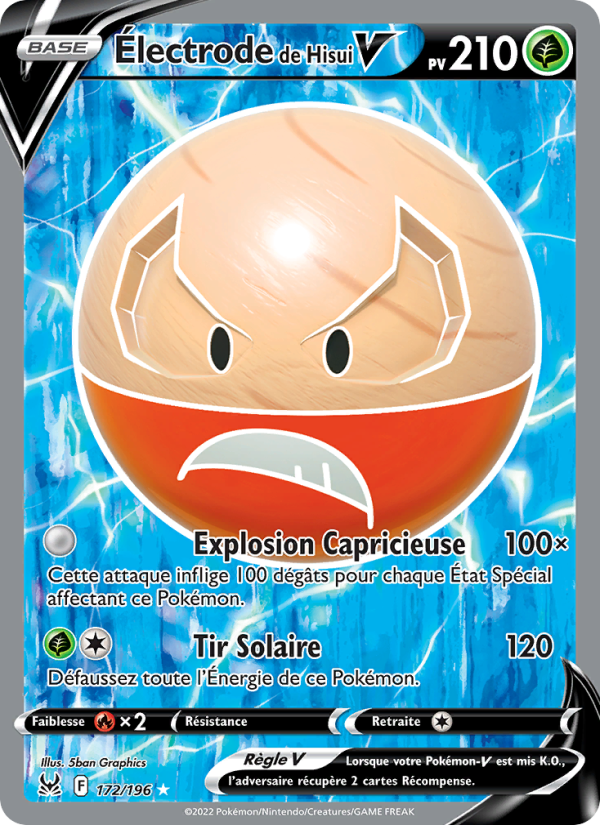 Électrode de Hisui V 172 — Origine Perdue (French Pokémon TCG card)