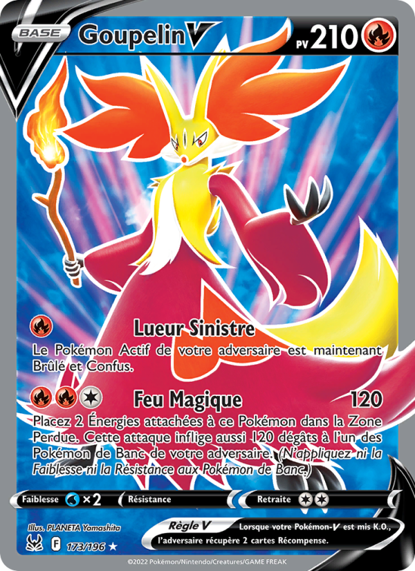 Goupelin V 173 — Origine Perdue (French Pokémon TCG card)