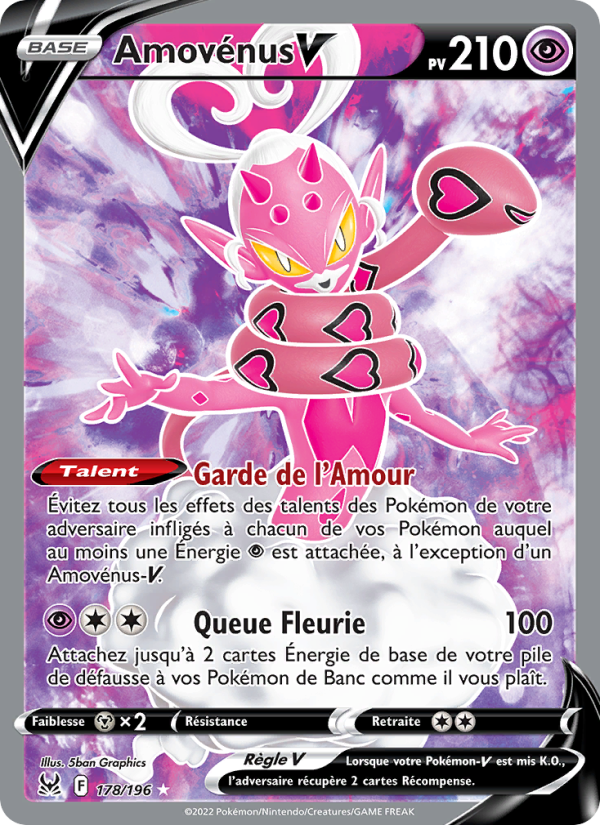 Amovénus V 178 — Origine Perdue (French Pokémon TCG card)