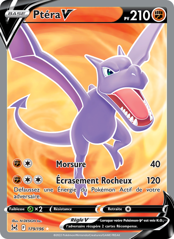 Ptéra V 179 — Origine Perdue (French Pokémon TCG card)