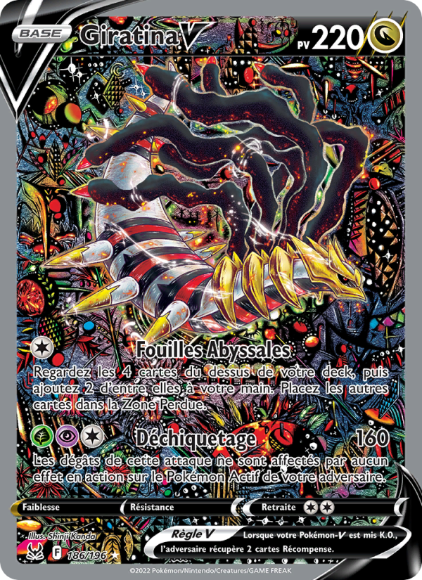 Giratina V 186 — Origine Perdue (French Pokémon TCG card)