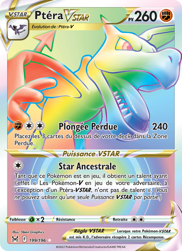 Ptéra VSTAR 199 — Origine Perdue (French Pokémon TCG card)