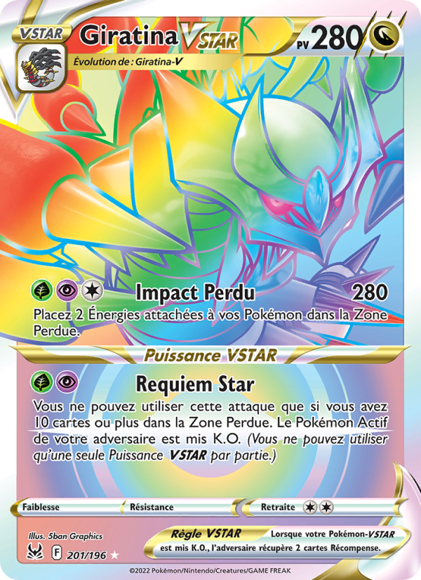 Giratina VSTAR 201 — Origine Perdue (French Pokémon TCG card)