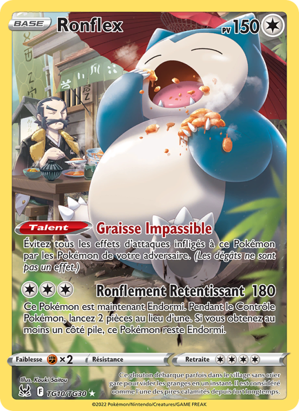 Ronflex TG10 — Origine Perdue (French Pokémon TCG card)