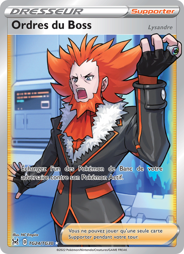 Ordres du Boss TG24 — Origine Perdue (French Pokémon TCG card)