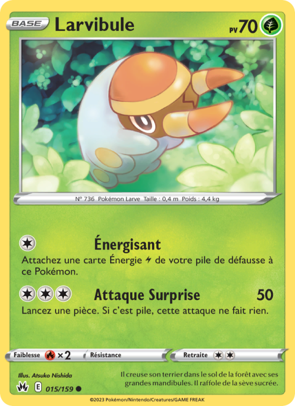 Larvibule 015 — Zénith Suprême (French Pokémon TCG card)