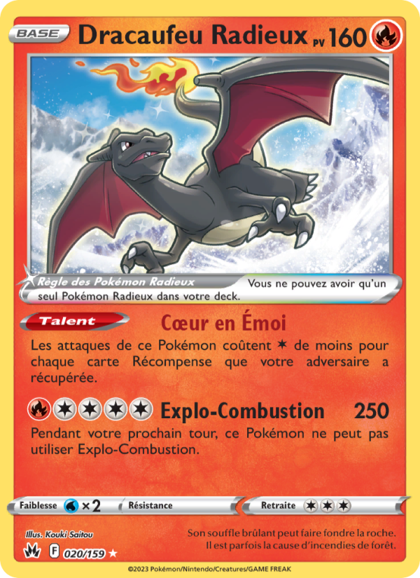 Dracaufeu Radieux 020 — Zénith Suprême (French Pokémon TCG card)