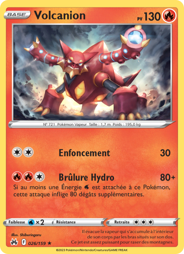 Volcanion 026 — Zénith Suprême (French Pokémon TCG card)