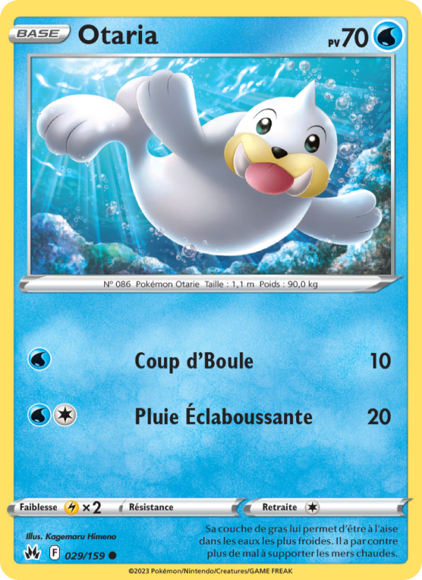 Otaria 029 — Zénith Suprême (French Pokémon TCG card)